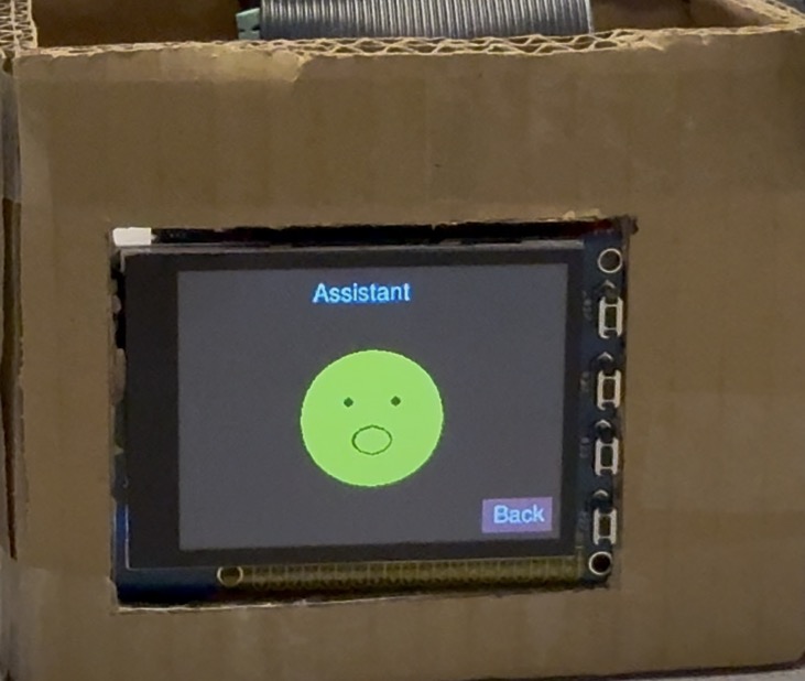 Voice assistant interface during user interaction